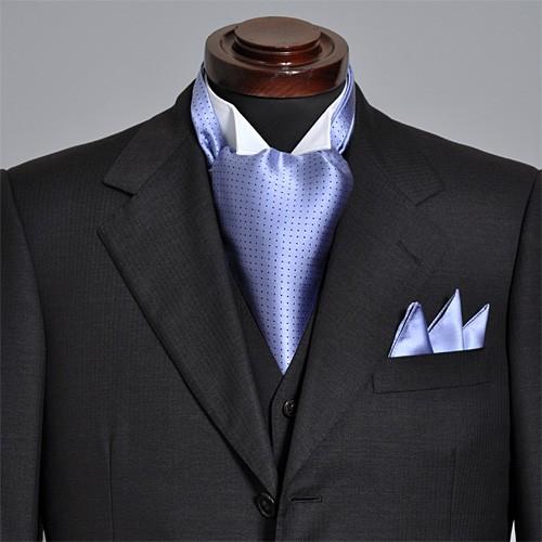 アスコットタイ チーフセット シルク100％ 日本製 ドット オジエ ozie おしゃれ