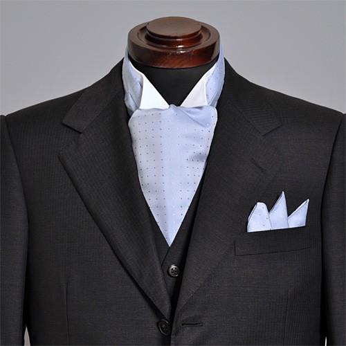 アスコットタイ チーフセット シルク100％ 日本製 ドット オジエ ozie おしゃれ