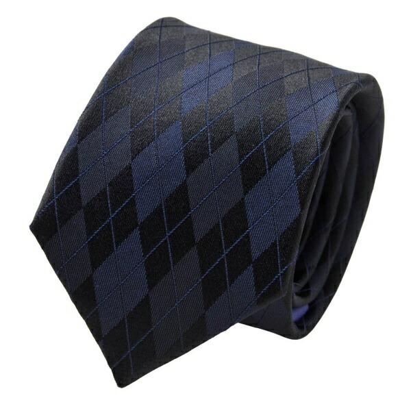 ネクタイ ナロータイ アーガイル ネイビーブルー 紺青 シルク100% メンズ 小物 おしゃれ オジ...