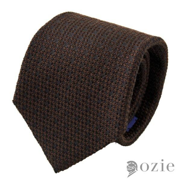 ネクタイ ウールタイ ウール毛 シルク絹 ブラウン 無地織柄 日本製 メンズ 小物 おしゃれ 大剣幅...