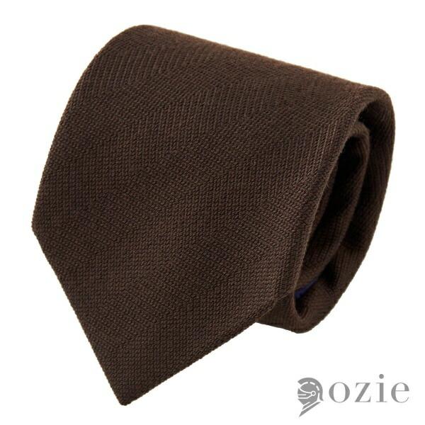 ネクタイ ウールタイ ウール毛 シルク絹 ブラウン 茶色 無地織柄 日本製 メンズ 小物 おしゃれ ...