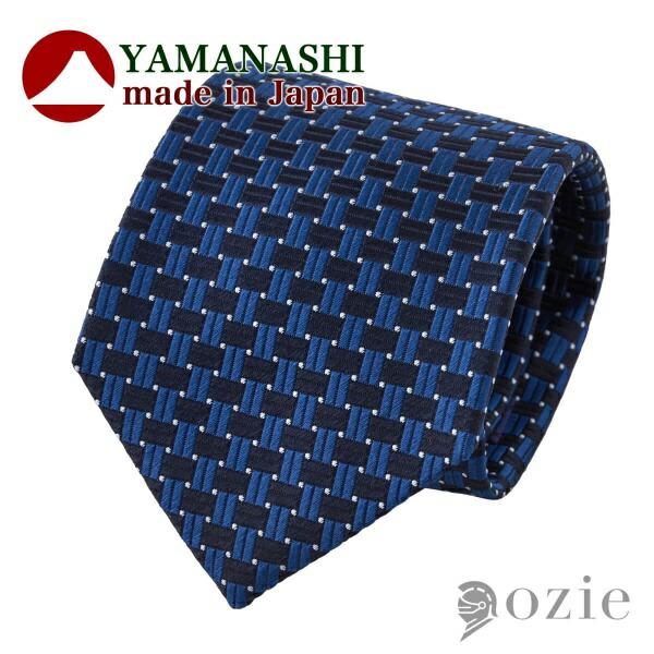 ネクタイ 山梨ファブリック アーカイブ ネイビーブルー 日本製 小紋 おしゃれ シルク ギフト プレ...