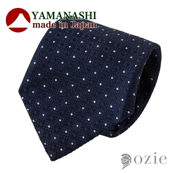 ネクタイ 山梨ファブリック アーカイブ ネイビーブルー 日本製 小紋 おしゃれ シルク ギフト プレ...