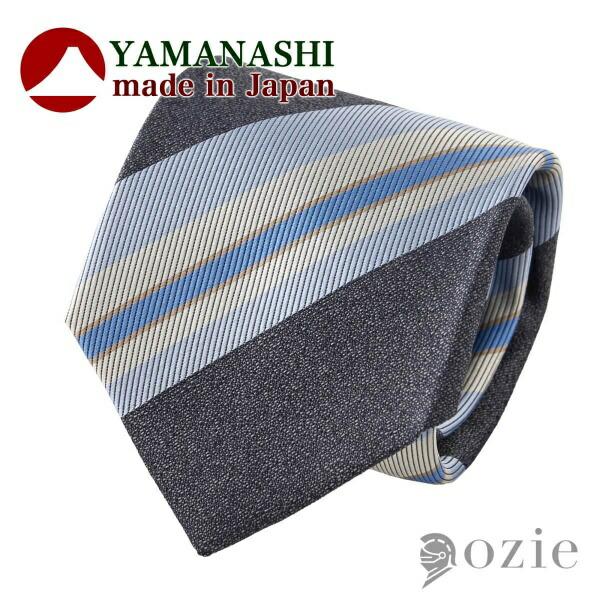ネクタイ 山梨ファブリック メランジ グレー 日本製 レジメンタル おしゃれ シルク ギフト プレゼ...