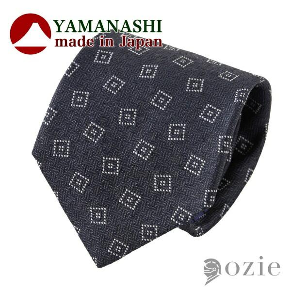 ネクタイ 山梨ファブリック メランジ グレー 日本製 小紋 おしゃれ シルク ギフト プレゼント オ...