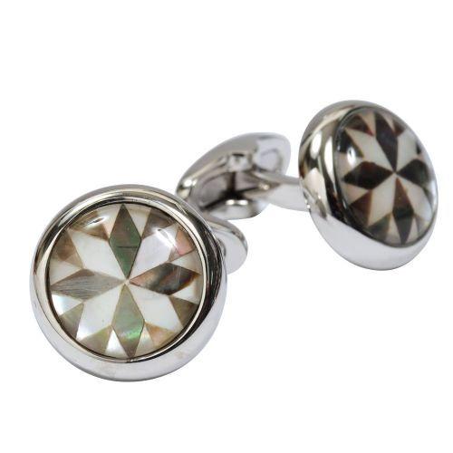 カフリンクス カフスボタン サイモンカーター イギリス製  Kaleidoscope Grey Mo...