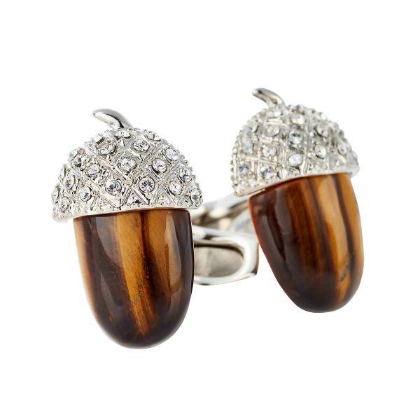 カフリンクス カフスボタン サイモンカーター  イギリス製 どんぐり Acorn Tigerseye...