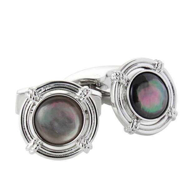 カフリンクス カフスボタン サイモンカーター イギリス製 ラウンド LIFEBUOY Grey Mo...