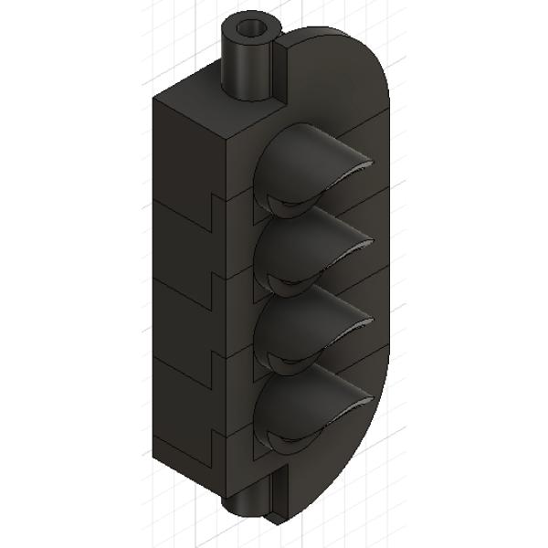 【N200G】新3D信号機4灯式支障回避左【Nゲージ】