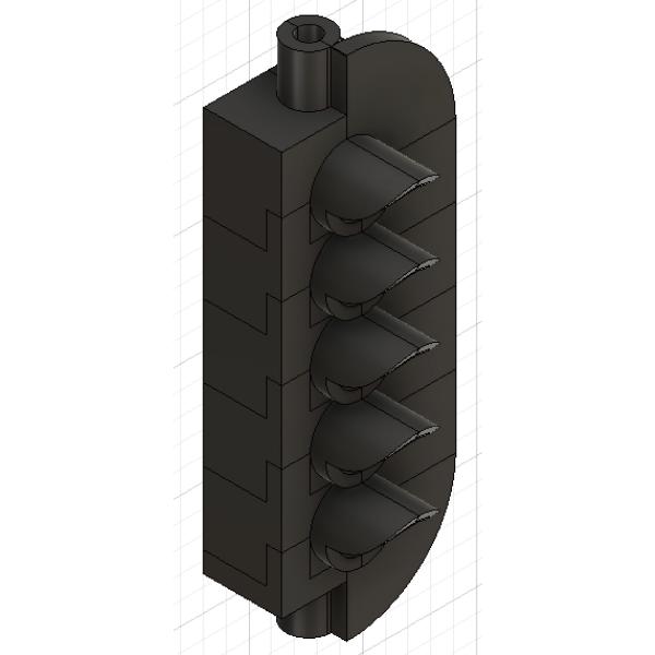 【N200H】新3D信号機5灯式支障回避左【Nゲージ】