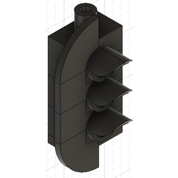 【N200I】新3D信号機3灯式支障回避右【Nゲージ】