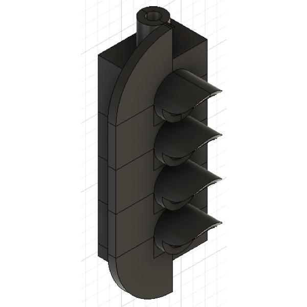 【N200J】新3D信号機4灯式支障回避右【Nゲージ】