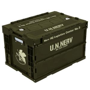 三甲 エヴァンゲリオン KREDIT 折りたたみ コンテナ 蓋付き 53cm