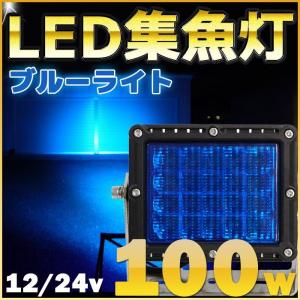 集魚灯 100w LED 集魚灯 イカ釣りライト 青色 イルミネーションライト 防水 屋外 LED作業灯 12v 24v ブルーライト 海 レジャー カラーレンズ