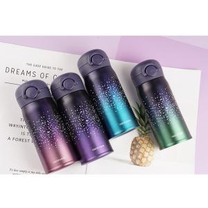 水筒 保温 ステンレスボトル コップ レディース 直飲み ワンタッチ 子供 おしゃれ 350ml 可愛い 旅行 アウトドア 便利 通勤 プレゼント マグボトル 軽量 保冷