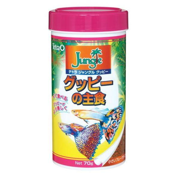 熱帯魚グッピーのえさ|テトラジャングルグッピーグッピーの主食70ｇ【レターパックプラスOK】