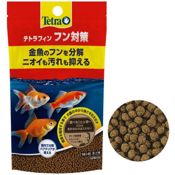 テトラフィン　フン対策金魚のフンを分解　ニオイも汚れも抑える60ｇ【メール便OK】【レターパックプラ...