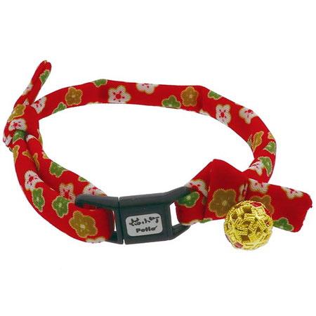 ペティオ猫小町和鈴カラー小花【メール便OK】【レターパックプラスOK】　猫首輪