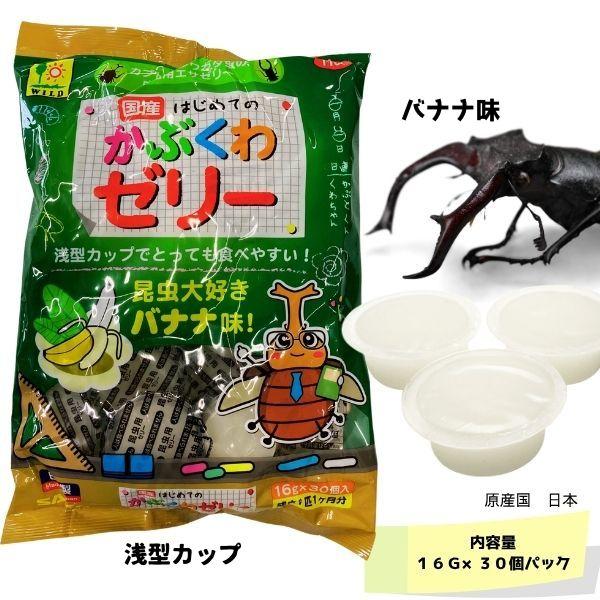 浅型カップ　昆虫ゼリー|はじめてのかぶくわゼリー16ｇ×30個【レターパックプラスOK】