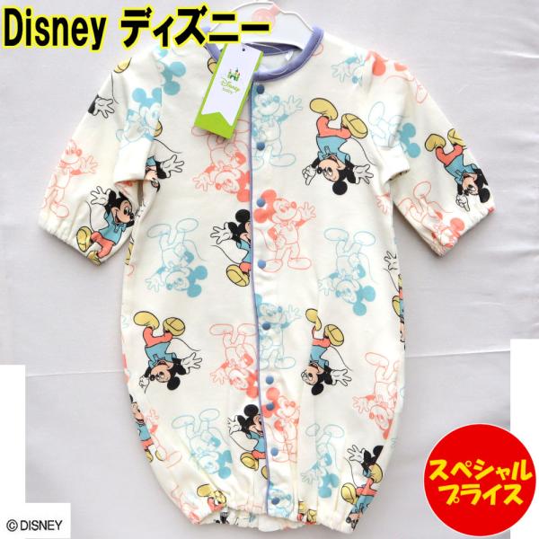 ディズニー Disney ベビー ベビー服 サイズ50〜70 長袖 カバーオール   ミッキーマウス...