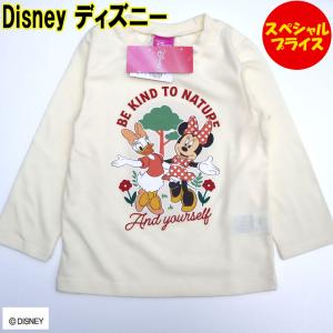 Disney ディズニー 子供服 Tシャツ 長袖 ミニー デイジー アイボリー (サイズ：80.90.95) 221223529-00｜p-ark
