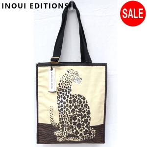 INOUI EDITIONS イヌイエディションズ STREET BAG NATURAL コットントート 縦型 総柄 フランス インド製  4012cm トラ