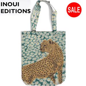 INOUI EDITIONS イヌイエディションズ ショッピングバッグ グリーン ヒョウ チーター ショッパー トート トートバッグ バッグ