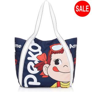 ペコちゃん トートバッグ バルーントート 不二家 ペコちゃん A3サイズ PK-1011 ネイビー