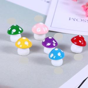 DIY ミニチュア きのこ 赤 黄 青 紫 緑 ピンク ドールハウス