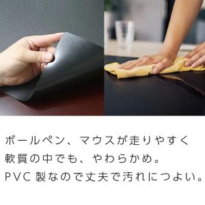 日本製 レザー調 デスクマット 光学式マウス対...の詳細画像5
