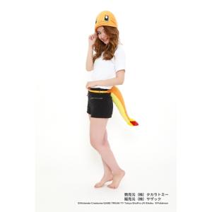 ポケモン コスプレ  ポケモン ヒトカゲ2点セット(ハーフキャップ+しっぽ)   /コスチューム 仮...