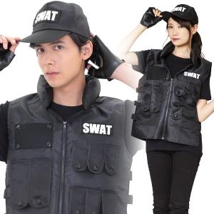 スワット コスプレ SWAT コスプレ 衣装 警察 ポリス スワット コスチューム 男性 ハロウィン メンズ 衣装/ スピードスワット （880547）