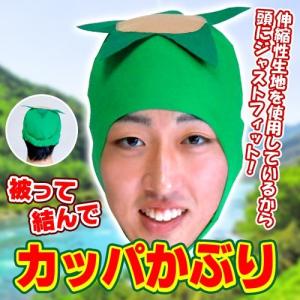 (3点までメール便も可能) カッパかぶり /河童 マスク かぶりもの なりきり 西遊記 沙悟浄 コスプレ 仮装 演劇 舞台劇 モノマネ イベント (C-0761_112356)