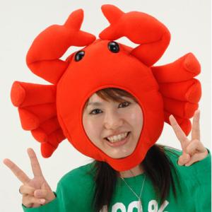 かにキャップ　/カニ かぶりもの 蟹 帽子 仮装マラソン イベント さるかに合戦 ハロウィン 舞台劇(C-0061_266134)｜p-kaneko