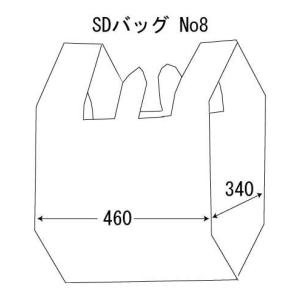 "国産" SDバッグ No.8-W乳白 (厚み0.022 巾460 マチ340 高さ600m 材質HDPE（高密度ポリエチレン）) 200枚｜p-maruoka