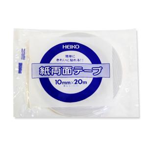 紙両面テープ 10mm巾×20m巻 50巻｜p-maruoka