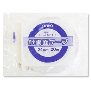 紙両面テープ 24mm巾×20m巻 20巻｜p-maruoka