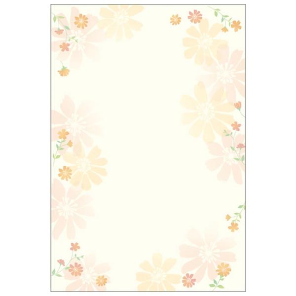 “ゆうパケット対象” 洋柄用紙 和ごころ はがきサイズ フラワリー 4-1304 1冊