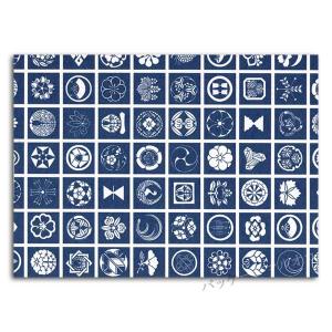 包装紙 半才 家紋紺 100枚 : パッケージ マルオカ - 通販 - Yahoo