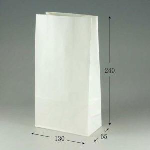 角底袋 ファンシーバッグ 白無地 FB S2 (巾130 マチ65 高さ240 紙質片艶60g/m2 1枚重さ7.1g) 100枚｜p-maruoka