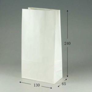 角底袋 ファンシーバッグ 白無地 FB S2 (巾130 マチ65 高さ240 紙質片艶60g/m2 1枚重さ7.1g) 500枚｜p-maruoka
