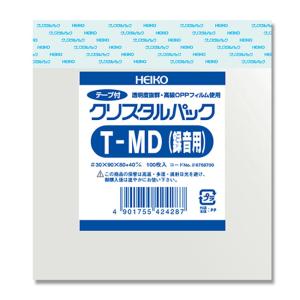 “テープ付” OPPクリスタルパック T-MD （録音用） 90×80 1000枚｜p-maruoka