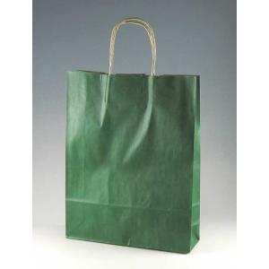 手提げ紙袋 21-12 未晒 グリーンC (巾210 マチ120 高さ250) 50枚