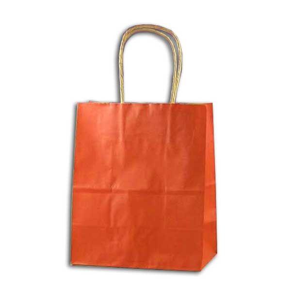 手提げ紙袋 21-12 未晒オレンジC (巾210 マチ120 高さ250) 300枚