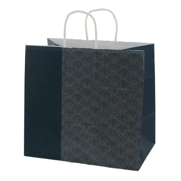 手提げ紙袋 32-4 鮫小紋 (巾320 マチ200 高さ290 取っ手丸紐) 50枚