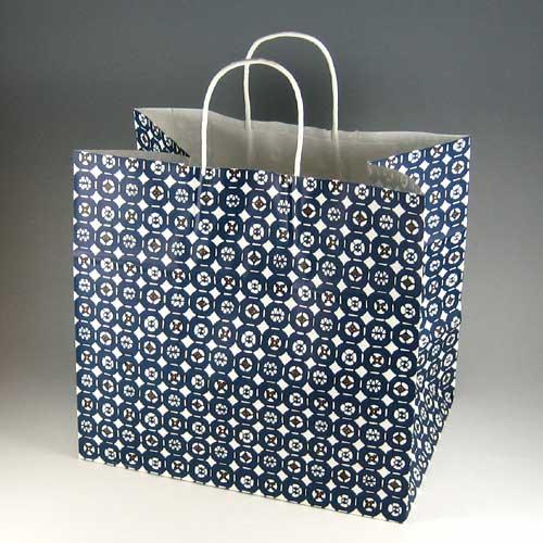 手提げ紙袋 34-1古銭 マチ巾広タイプ (巾340 マチ220 高さ320 取っ手丸紐) 50枚