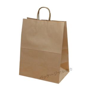 手提げ紙袋 W判 未晒無地 120g 丸紐 300mm巾 (巾300 マチ150 高さ300