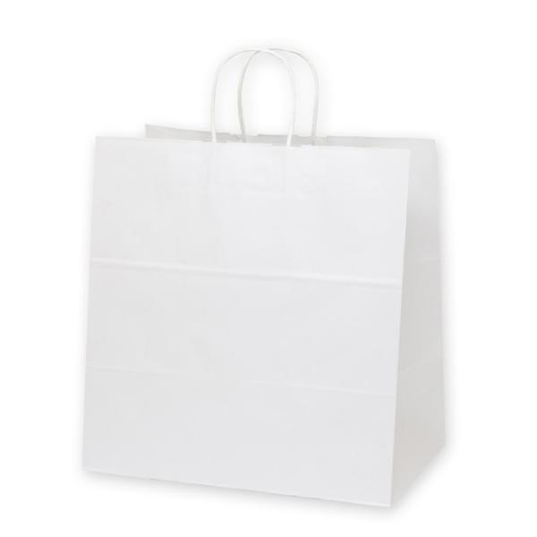 手提げ紙袋 38-4 白無地 マチ幅広タイプ (巾380 マチ250 高さ395 紙質晒120g/m...