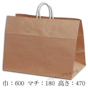 手提げ紙袋 W判 未晒無地 120g 丸紐 300mm巾 (巾300 マチ150 高さ300