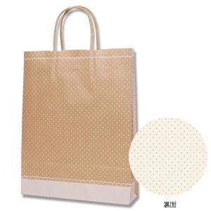 手提げ紙袋 MS1 ピンドットWH (巾270 マチ80 高さ340) 200枚｜p-maruoka